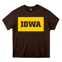 Chocolate Brown University of Iowa, UIowa, Iowa, apparel Heavy Core Tee - linhVisuals
