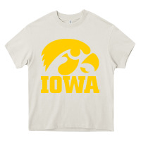 Cream university of iowa athletics teams gear Heavy Core Tee - linhVisuals