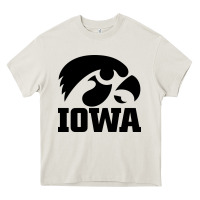 Cream university of iowa athletics teams gear Heavy Core Tee - linhVisuals