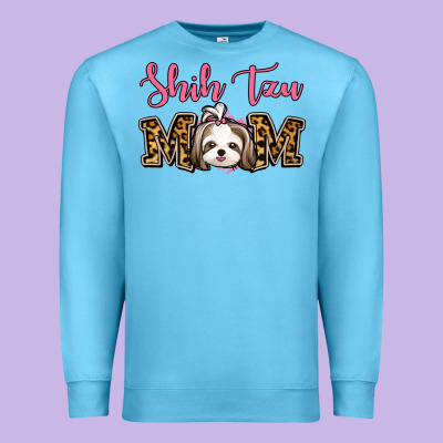 Shih Tzu Mom Premium Sweatshirt Designed By Jasminsmagicworld