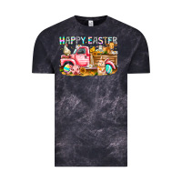 Cloud Black Happy Easter Animal Farm Truck Vintage Tee - CowhideDigitalArt