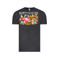 Vintage Black Happy Easter Animal Farm Truck Vintage Tee - CowhideDigitalArt