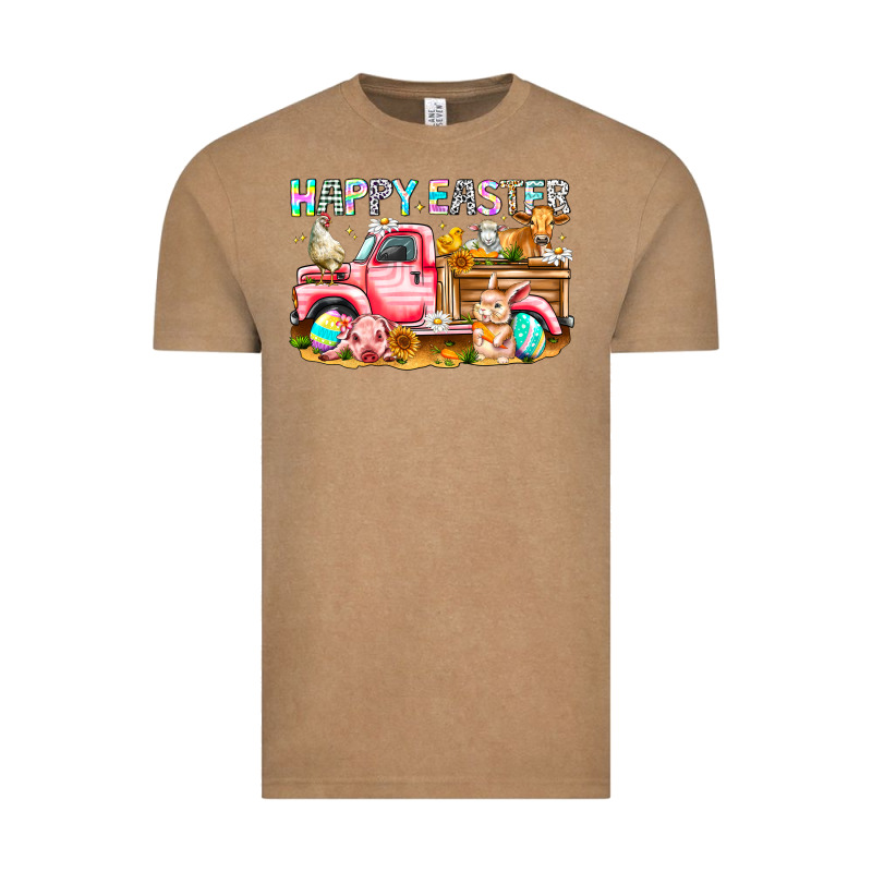 Happy Easter Animal Farm Truck Vintage Tee by CowhideDigitalArt | Teevron