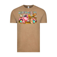 Vintage Coffee Happy Easter Animal Farm Truck Vintage Tee - CowhideDigitalArt