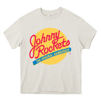 Cream johnny rockets Heavy Core Tee - linhVisuals
