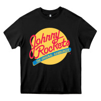 Black johnny rockets Heavy Core Tee - linhVisuals