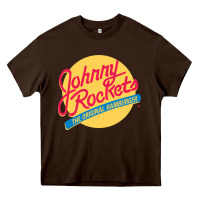 Chocolate Brown johnny rockets Heavy Core Tee - linhVisuals