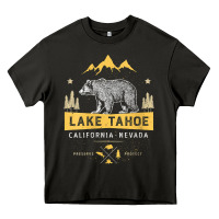 Asphalt womens lake tahoe national park california nevada vintage bear men v n Heavy Core Tee - linhVisuals