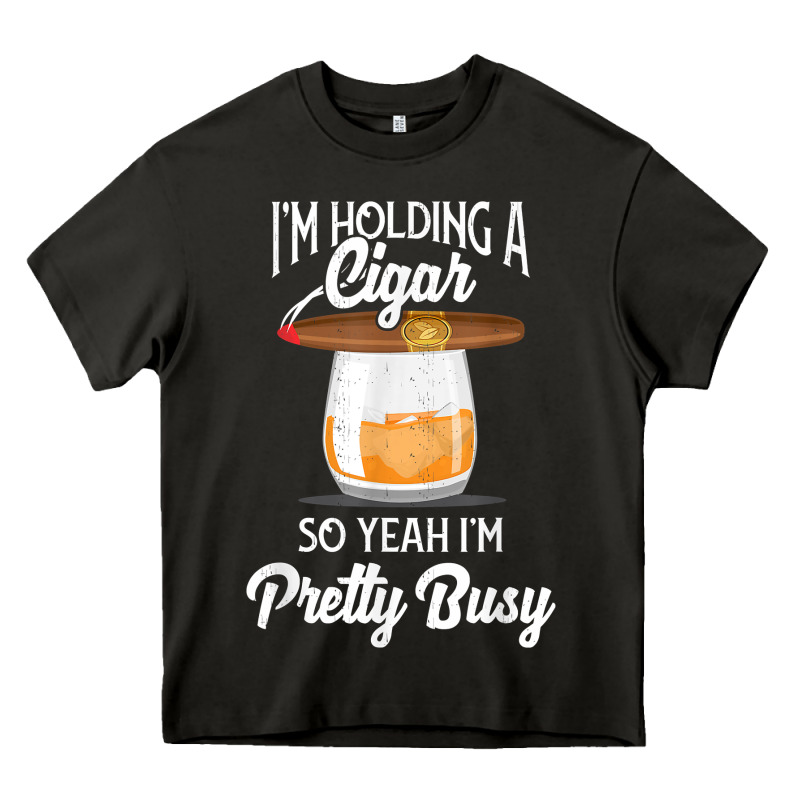 Cigar Smoking Tshirt Smoking Whiskey Drinking Dad Tee Gift Heavy Core Tee by linhVisuals | Teevron