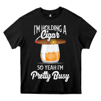 Black cigar smoking tshirt smoking whiskey drinking dad tee gift Heavy Core Tee - linhVisuals