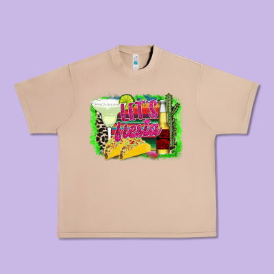 Lets Fiesta Urban Heavy Tee Designed By Cowhidedigitalart