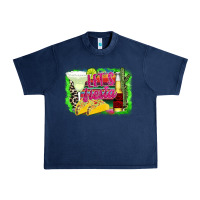 Navy Lets Fiesta Urban Heavy Tee - CowhideDigitalArt