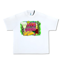 White Lets Fiesta Urban Heavy Tee - CowhideDigitalArt