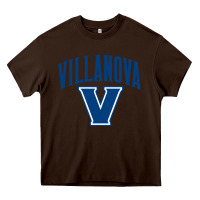 Chocolate Brown villanova university Heavy Core Tee - linhVisuals