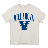 Cream villanova university Heavy Core Tee - linhVisuals
