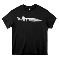 Black musky pine forest fishing angler Heavy Core Tee - linhVisuals