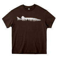 Chocolate Brown musky pine forest fishing angler Heavy Core Tee - linhVisuals