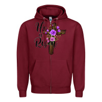 Burgundy he is risen matthew 28 6 Zipper Hoodie - Jasminsmagicworld