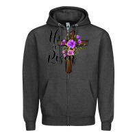 Charcoal Heather he is risen matthew 28 6 Zipper Hoodie - Jasminsmagicworld