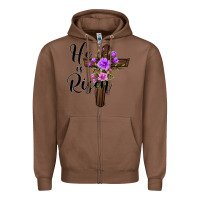 Chestnut he is risen matthew 28 6 Zipper Hoodie - Jasminsmagicworld