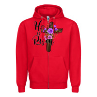 Red he is risen matthew 28 6 Zipper Hoodie - Jasminsmagicworld