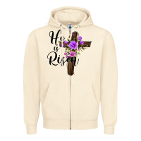 Sandshell he is risen matthew 28 6 Zipper Hoodie - Jasminsmagicworld