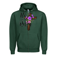 Sports Green he is risen matthew 28 6 Zipper Hoodie - Jasminsmagicworld