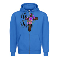 True Royal he is risen matthew 28 6 Zipper Hoodie - Jasminsmagicworld