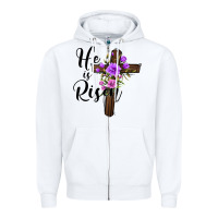 White he is risen matthew 28 6 Zipper Hoodie - Jasminsmagicworld