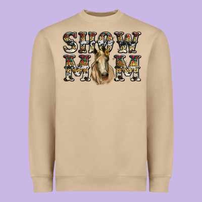 Show Mom Horse Heavyweight Sweatshirt Designed By Ranaportraitstore