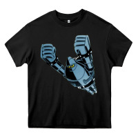 Black gigantor tetsujin Heavy Core Tee - linhVisuals
