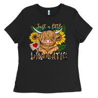 Black just a little dramatic Ladies Tee - CowhideDigitalArt