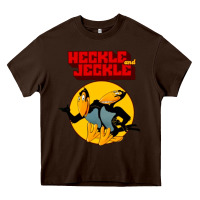 Chocolate Brown heckle and jeckle Heavy Core Tee - linhVisuals
