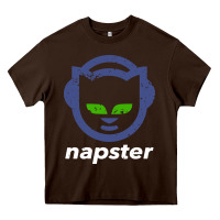 Chocolate Brown napster Heavy Core Tee - linhVisuals