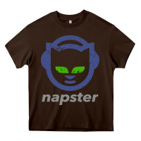 Chocolate Brown napster Heavy Core Tee - linhVisuals