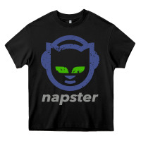 Black napster Heavy Core Tee - linhVisuals