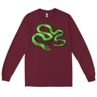 Burgundy boomslang snake Long Sleeve Tee - LillyAllenDesigns