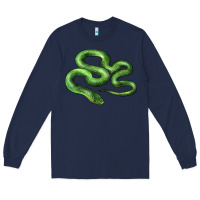 Navy boomslang snake Long Sleeve Tee - LillyAllenDesigns