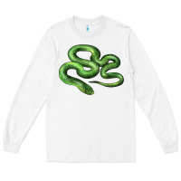 White boomslang snake Long Sleeve Tee - LillyAllenDesigns