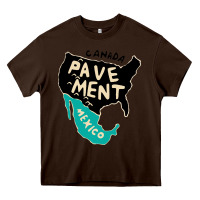 Chocolate Brown pavement area Heavy Core Tee - linhVisuals