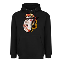 Black Baseball Tongue Heavyweight Hoodie - Jasminsmagicworld