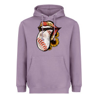 Lavender Baseball Tongue Heavyweight Hoodie - Jasminsmagicworld
