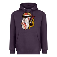 Plum Baseball Tongue Heavyweight Hoodie - Jasminsmagicworld