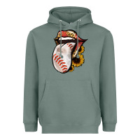 Sage Baseball Tongue Heavyweight Hoodie - Jasminsmagicworld