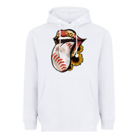 White Baseball Tongue Heavyweight Hoodie - Jasminsmagicworld