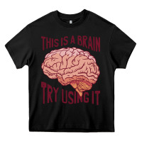 Black Brain Heavy Core Tee - linhVisuals