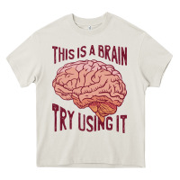 Cream Brain Heavy Core Tee - linhVisuals