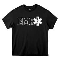 Black emr ambulance ems emt emergency medical responder t shirt Heavy Core Tee - linhVisuals