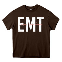 Chocolate Brown emt emergency medical technician ems first responder medic sweatshirt Heavy Core Tee - linhVisuals