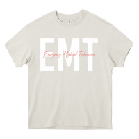 Cream emt emergency medical technician ems first responder medic sweatshirt Heavy Core Tee - linhVisuals